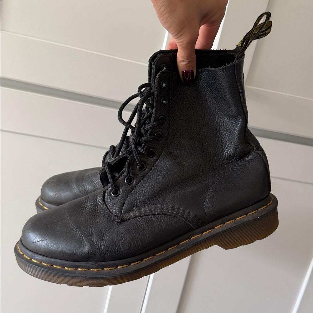 Dr. Martens Black Leather Lace-Up Boots